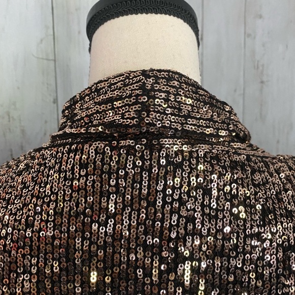 New Anthropologie Rose Gold Sequins Kimono - Picture 8 of 16